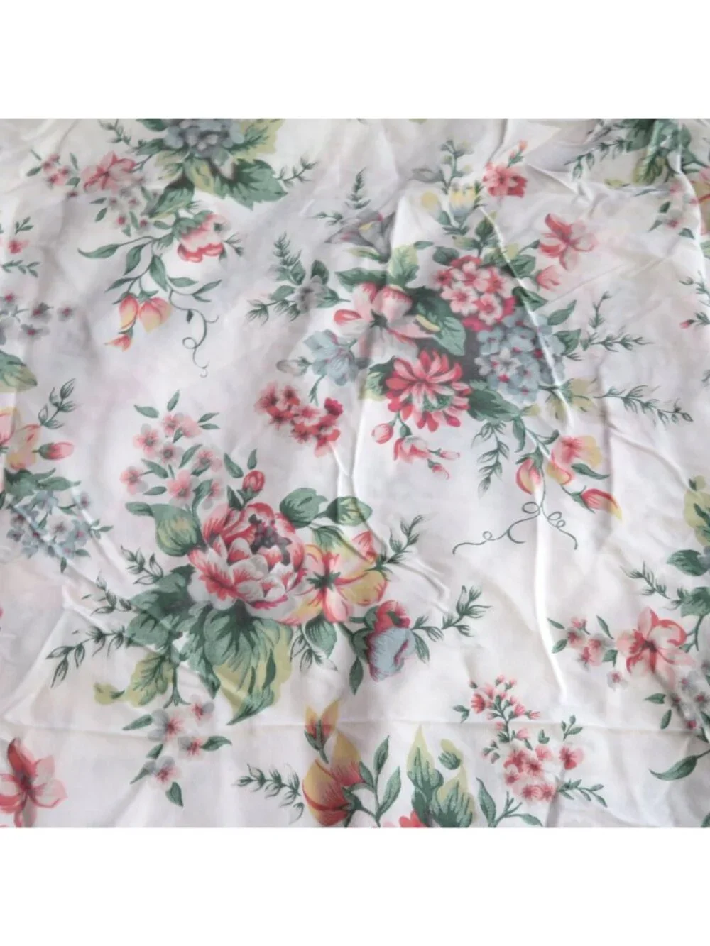 Vintage Dan River Floral Full Double Flat Sheet Multicolor Made in USA